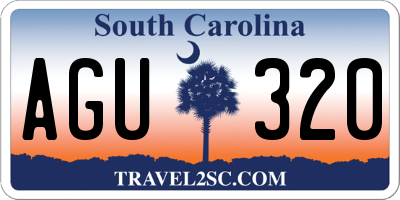 SC license plate AGU320