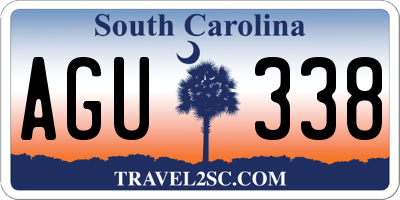 SC license plate AGU338