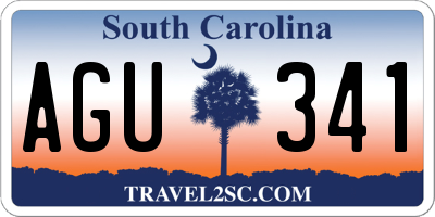 SC license plate AGU341
