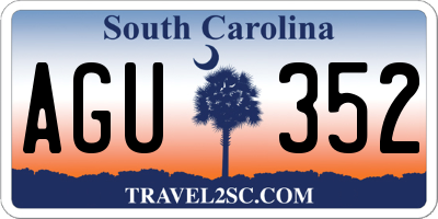 SC license plate AGU352