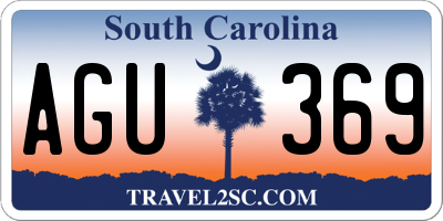 SC license plate AGU369