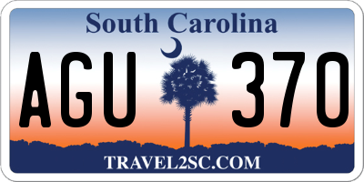 SC license plate AGU370
