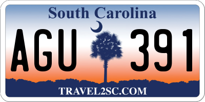 SC license plate AGU391