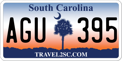 SC license plate AGU395