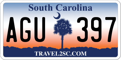SC license plate AGU397