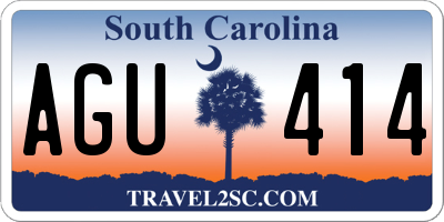 SC license plate AGU414