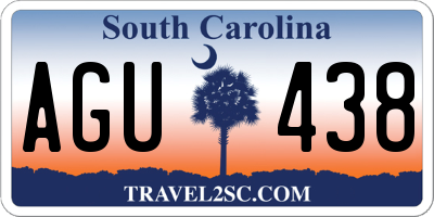 SC license plate AGU438