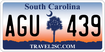 SC license plate AGU439