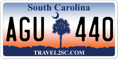 SC license plate AGU440