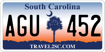 SC license plate AGU452