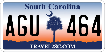 SC license plate AGU464