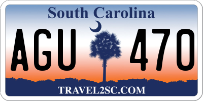 SC license plate AGU470