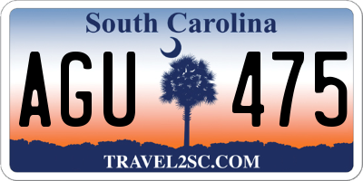 SC license plate AGU475