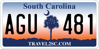 SC license plate AGU481