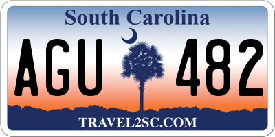 SC license plate AGU482