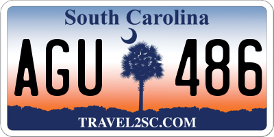 SC license plate AGU486