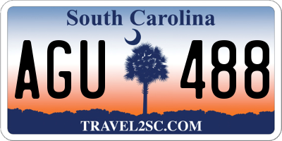 SC license plate AGU488