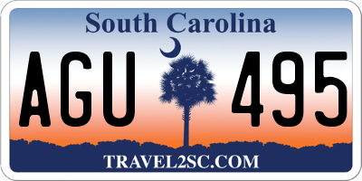 SC license plate AGU495