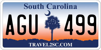 SC license plate AGU499