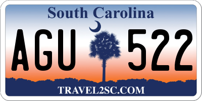 SC license plate AGU522