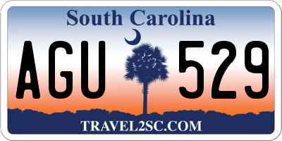 SC license plate AGU529