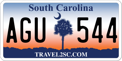 SC license plate AGU544