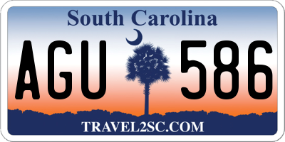 SC license plate AGU586