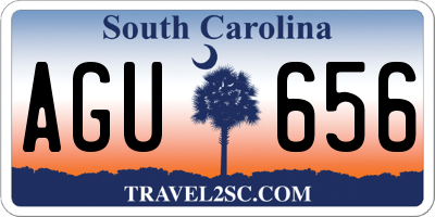 SC license plate AGU656