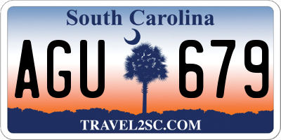SC license plate AGU679