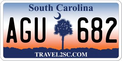 SC license plate AGU682