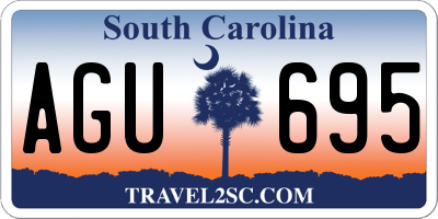 SC license plate AGU695