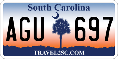 SC license plate AGU697