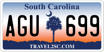 SC license plate AGU699