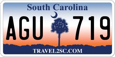 SC license plate AGU719