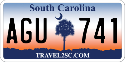 SC license plate AGU741