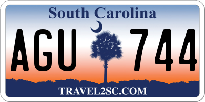 SC license plate AGU744