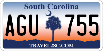 SC license plate AGU755