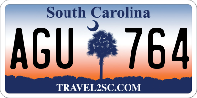 SC license plate AGU764