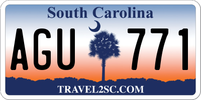 SC license plate AGU771