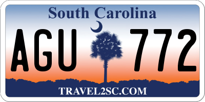 SC license plate AGU772