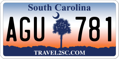 SC license plate AGU781