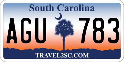 SC license plate AGU783