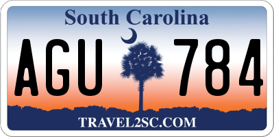 SC license plate AGU784