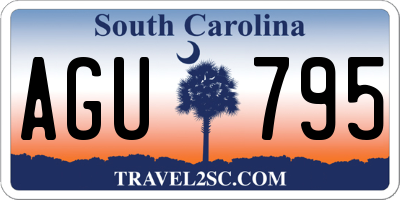 SC license plate AGU795