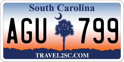 SC license plate AGU799