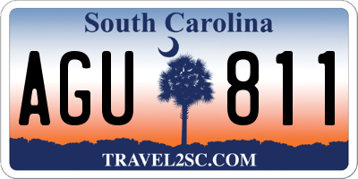 SC license plate AGU811