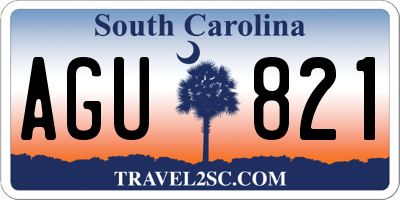 SC license plate AGU821