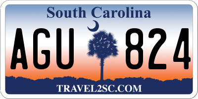 SC license plate AGU824