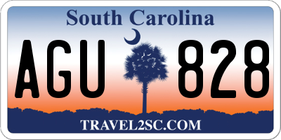 SC license plate AGU828