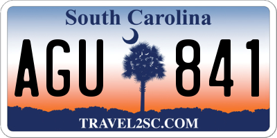 SC license plate AGU841